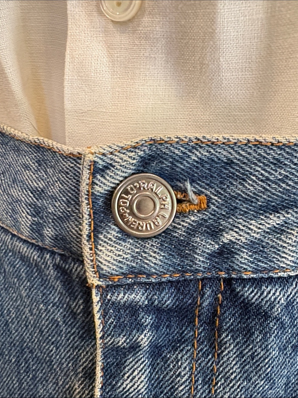 Vintage Ralph Lauren Country 90s Long Denim Blue Jean Skirt size 8 - Picture 8 of 14